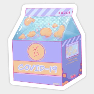 covid carton, Space milk, Food, Cute, Planets, Galaxy, Pastel Sticker